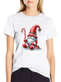 Festive Holiday Gnome Graphic Tee
