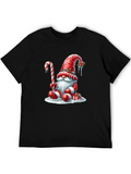 Festive Holiday Gnome Graphic Tee