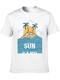 Sun Sand Island Black Graphic Tee