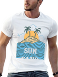 Sun Sand Island Black Graphic Tee