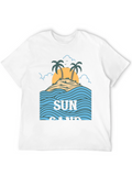 Sun Sand Island Black Graphic Tee