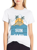 Sun Sand Island Black Graphic Tee