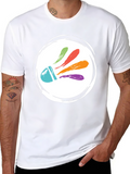 Badminton Shuttlecock Graphic Tee - Sporty Style
