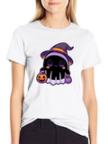 Halloween Ghost T-Shirt - Cute Witch Ghost