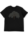 Mens Black Tree Graphic T-Shirt