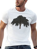 Mens Black Tree Graphic T-Shirt