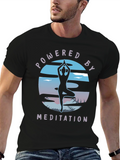 Powered by Meditation Black T-Shirt