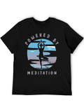 Powered by Meditation Black T-Shirt