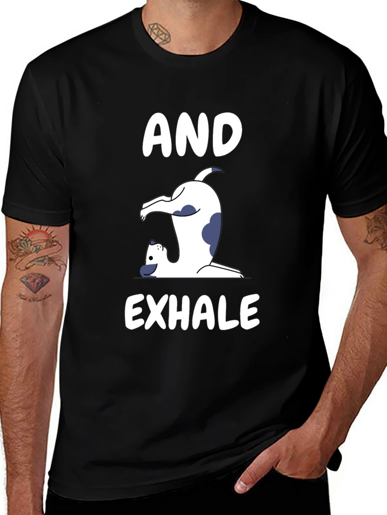And Exhale Yoga Dog T-Shirt