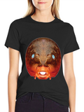 Surreal Creature Graphic Black T-Shirt