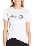 ER Nurse Heartbeat T-Shirt - Black