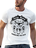 Real Man Handling the Risk Graphic Tee