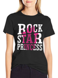 Rock Star Princess Graphic T-Shirt - Black