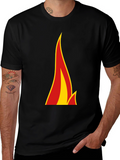 Flame Graphic Black T-Shirt - Bold Style