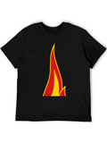Flame Graphic Black T-Shirt - Bold Style
