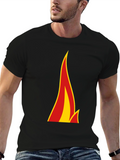 Flame Graphic Black T-Shirt - Bold Style