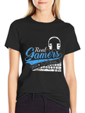 Real Gamers Skip Tutorials Black T-Shirt