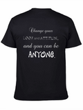 Attitude Change Black T-Shirt for Men