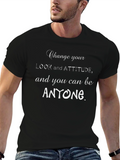 Attitude Change Black T-Shirt for Men