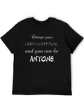 Attitude Change Black T-Shirt for Men