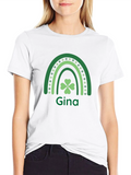 Gina St. Patricks Day Shamrock Rainbow T-Shirt