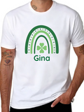 Gina St. Patricks Day Shamrock Rainbow T-Shirt