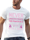 Never Underestimate Girl Book T-Shirt