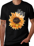 Mama Sunflower Thanksgiving Blessed T-Shirt