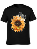 Mama Sunflower Thanksgiving Blessed T-Shirt