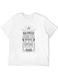 Balanced Diet Cupcake T-Shirt Humorous Tee