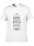 Balanced Diet Cupcake T-Shirt Humorous Tee