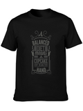Balanced Diet Cupcake T-Shirt Humorous Tee
