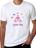 Yoga Day Black T-Shirt
