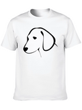 Dog Outline Graphic Tee - Black Unisex T-Shirt