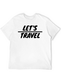 Lets Travel Black T-Shirt - Adventure Awaits!
