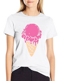 Ice Cream Cone Graphic Tee - Black