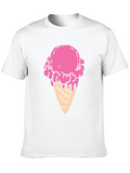 Ice Cream Cone Graphic Tee - Black