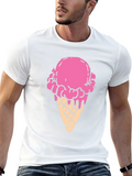 Ice Cream Cone Graphic Tee - Black