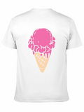 Ice Cream Cone Graphic Tee - Black