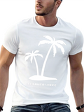 Summer Vibes Palm Tree Graphic Black T-Shirt