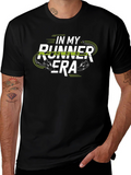 In My Runner Era Black Graphic Tee