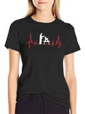 Dog Groomer Heartbeat T-Shirt