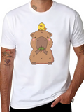 Cute Capybara & Chick T-Shirt - Unisex Cotton Tee