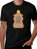 Cute Capybara & Chick T-Shirt - Unisex Cotton Tee