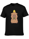 Cute Capybara & Chick T-Shirt - Unisex Cotton Tee