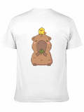Cute Capybara & Chick T-Shirt - Unisex Cotton Tee