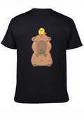 Cute Capybara & Chick T-Shirt - Unisex Cotton Tee