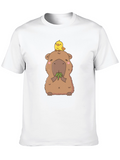 Cute Capybara & Chick T-Shirt - Unisex Cotton Tee