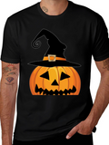 Halloween Pumpkin Witch Hat T-Shirt