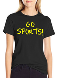 Go Sports! Black Graphic T-Shirt